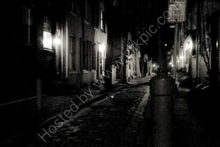 Night in colonial Philadelphia